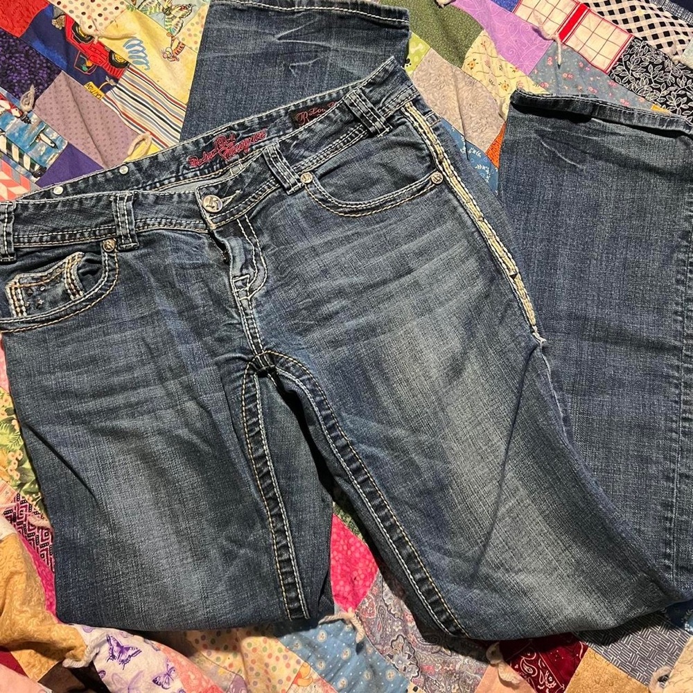 Rock & Roll Cowgirl Blue Straight Leg Jeans